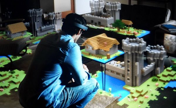 Minecraft on HoloLens... but not real