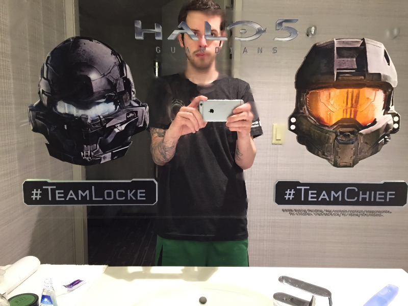 My hotel room mirror