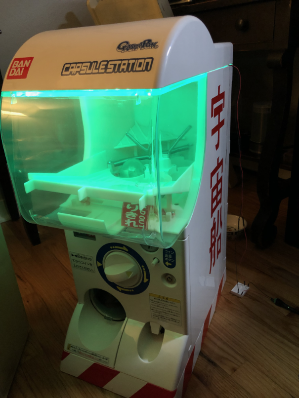 Testing the lights with a nice green hue