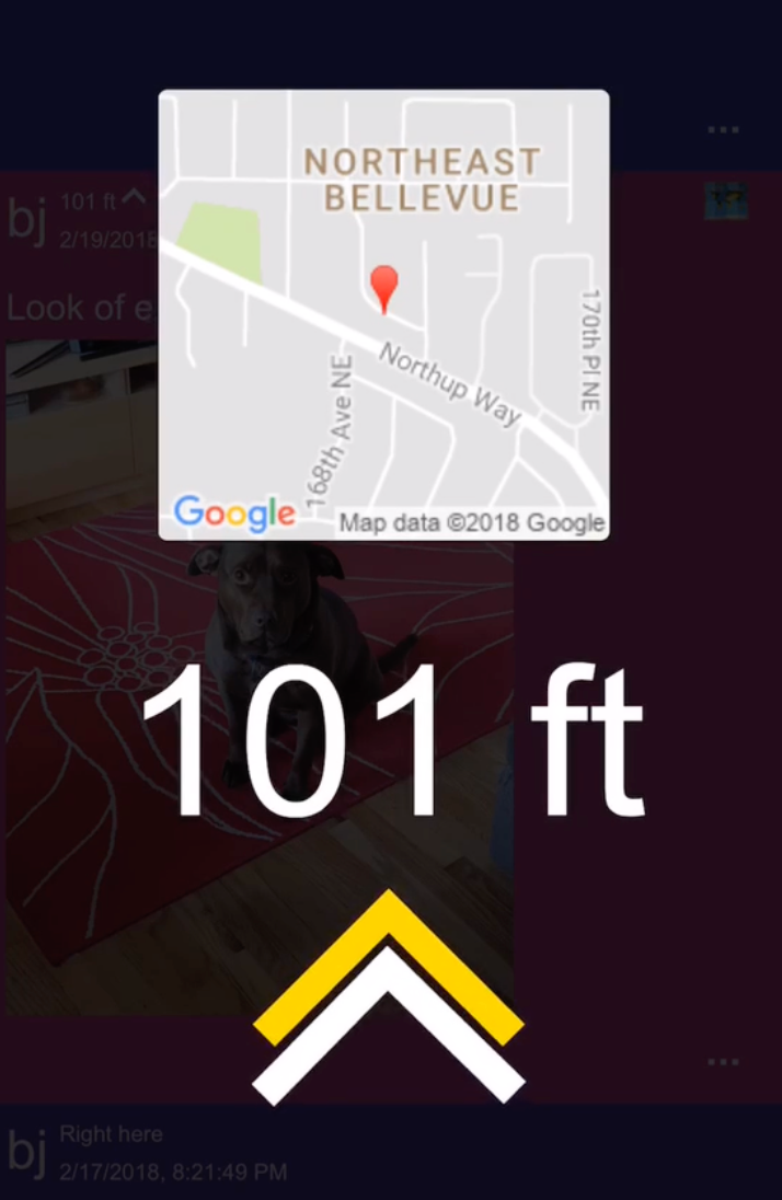 Compass to direct towards the post location